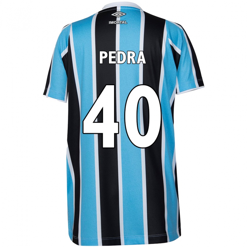 Niño Camiseta Duda Pedra #40 Azul Negro Blanco 1ª Equipación 2024/25 La Camisa