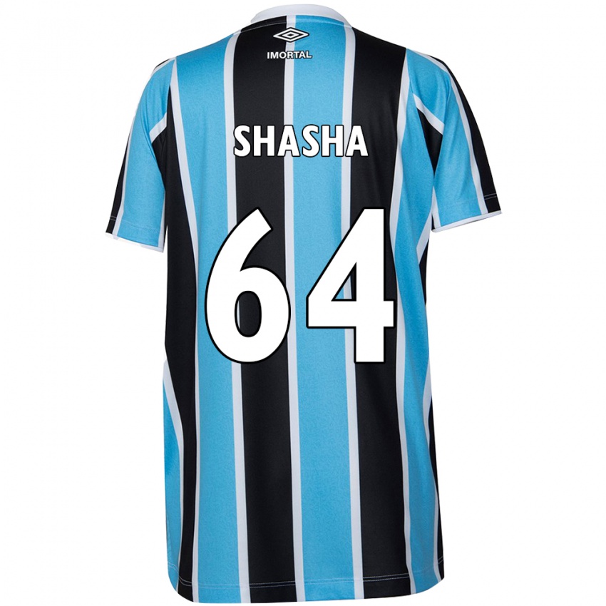 Niño Camiseta Shashá #64 Azul Negro Blanco 1ª Equipación 2024/25 La Camisa