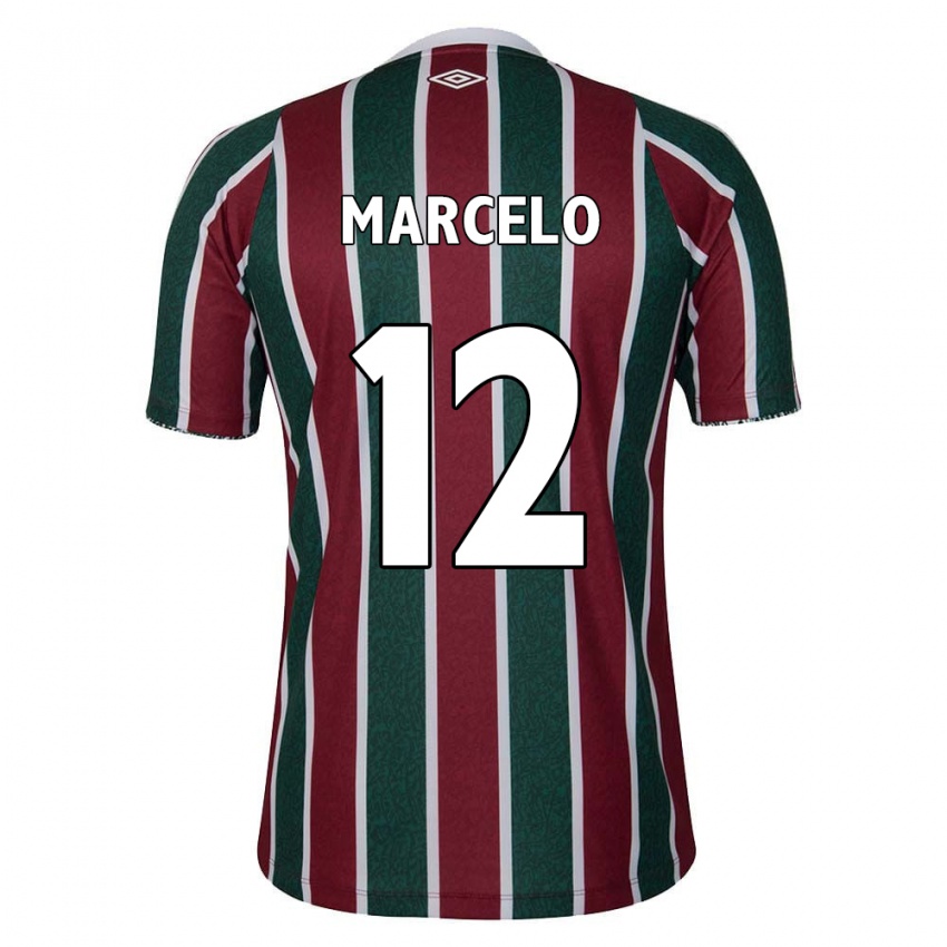 Niño Camiseta Marcelo #12 Verde Granate Blanco 1ª Equipación 2024/25 La Camisa