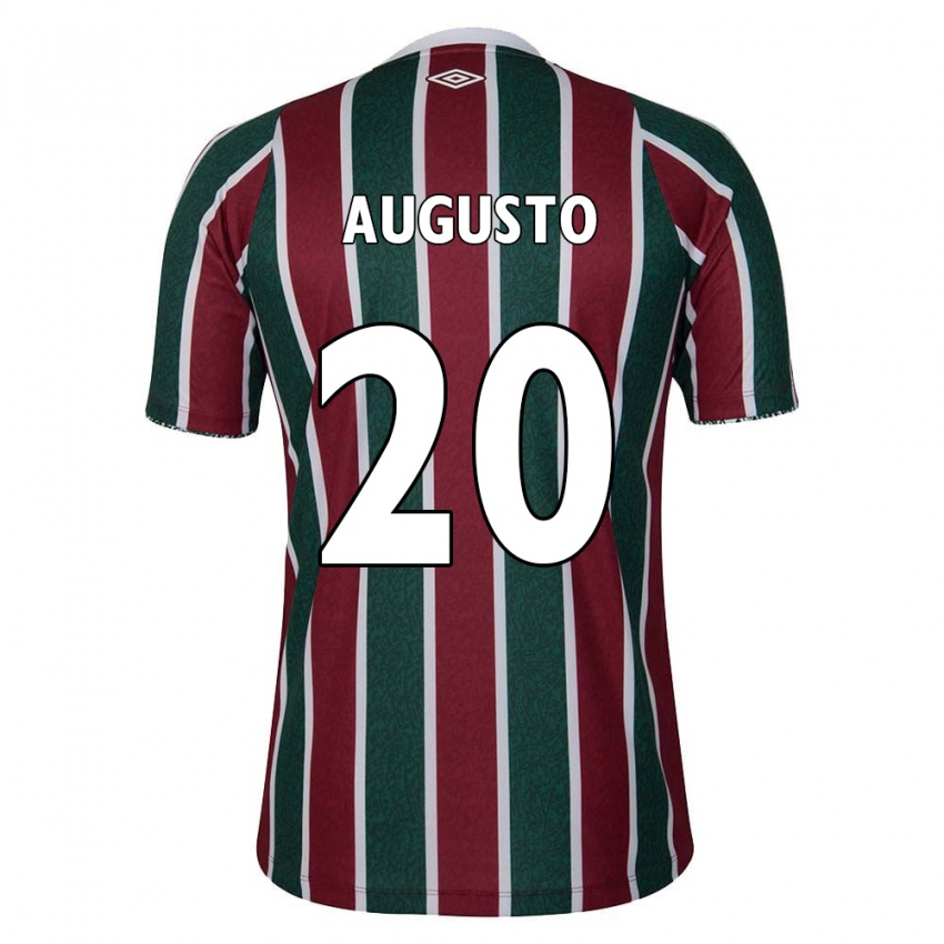 Niño Camiseta Renato Augusto #20 Verde Granate Blanco 1ª Equipación 2024/25 La Camisa