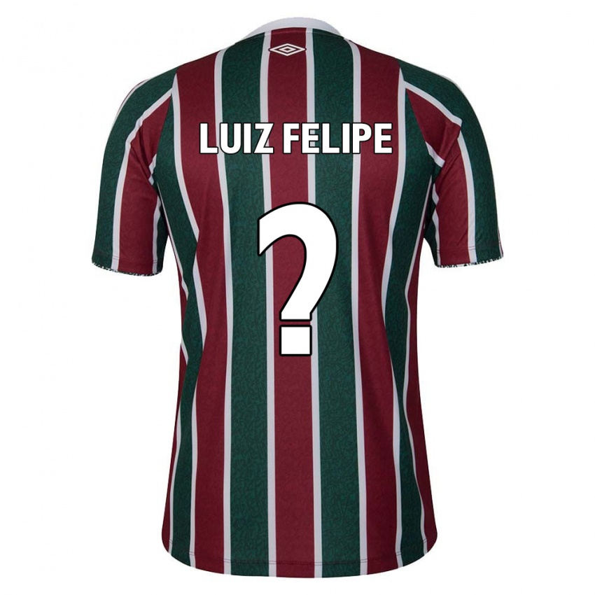 Niño Camiseta Luiz Felipe #0 Verde Granate Blanco 1ª Equipación 2024/25 La Camisa