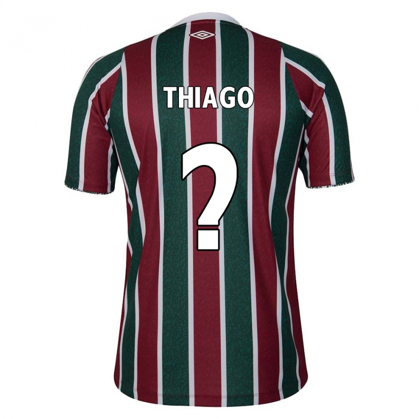 Niño Camiseta Thiago #0 Verde Granate Blanco 1ª Equipación 2024/25 La Camisa