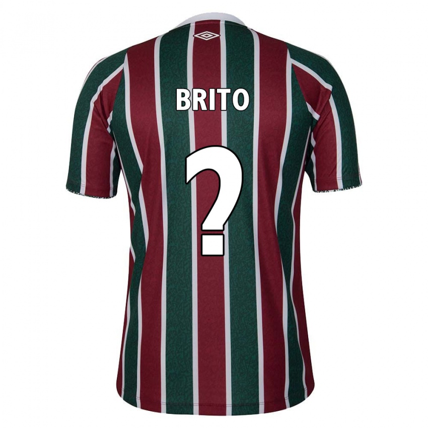 Niño Camiseta Luan Brito #0 Verde Granate Blanco 1ª Equipación 2024/25 La Camisa