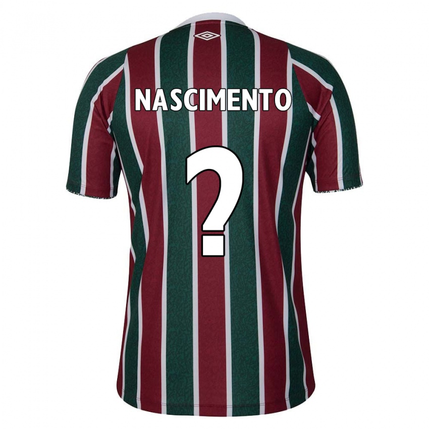 Niño Camiseta Hiago Nascimento #0 Verde Granate Blanco 1ª Equipación 2024/25 La Camisa