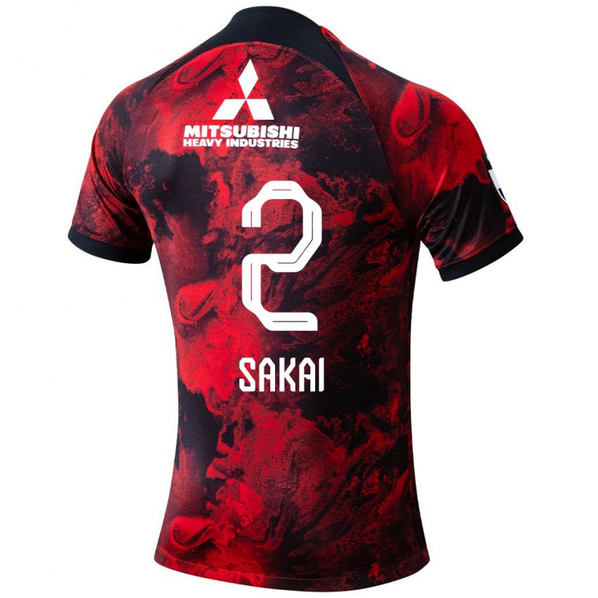 Niño Camiseta Hiroki Sakai #2 Negro Rojo 1ª Equipación 2024/25 La Camisa