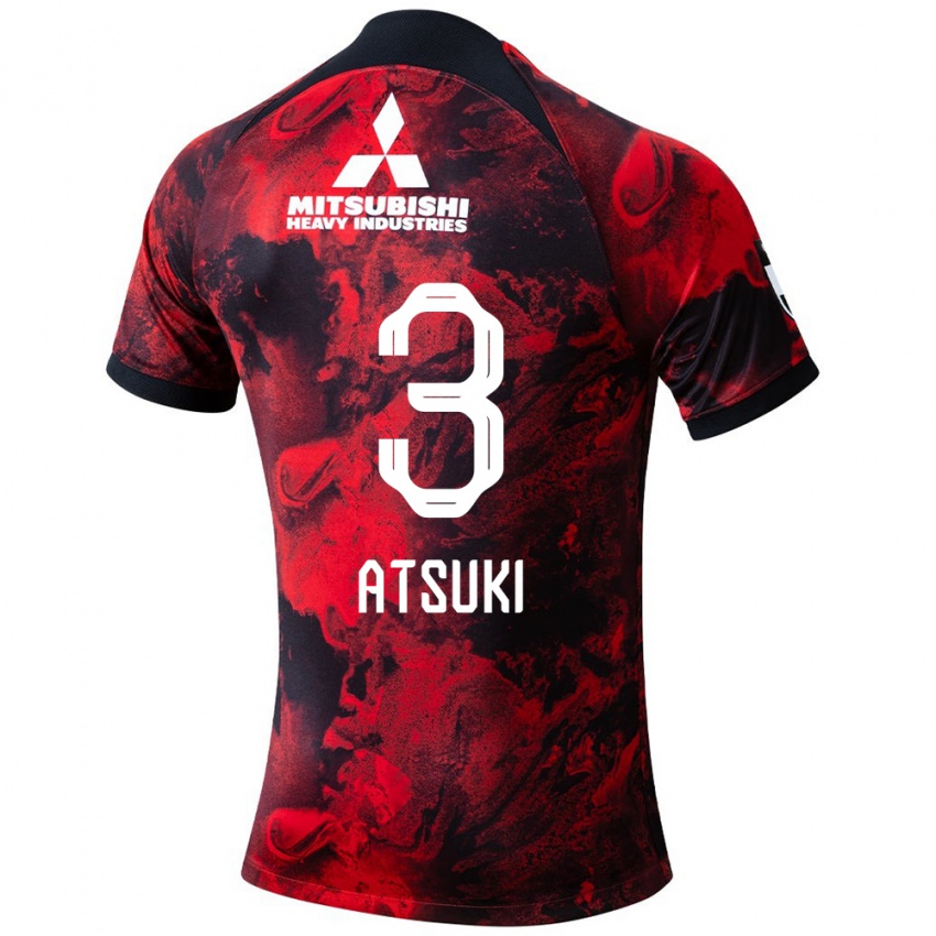 Niño Camiseta Atsuki Ito #3 Negro Rojo 1ª Equipación 2024/25 La Camisa