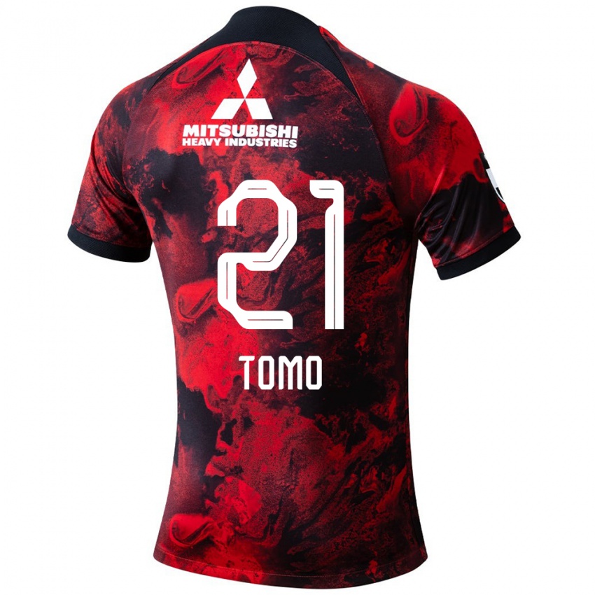 Niño Camiseta Tomoaki Okubo #21 Negro Rojo 1ª Equipación 2024/25 La Camisa