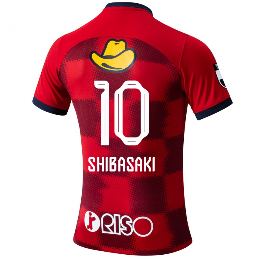 Niño Camiseta Gaku Shibasaki #10 Rojo Azul Blanco 1ª Equipación 2024/25 La Camisa