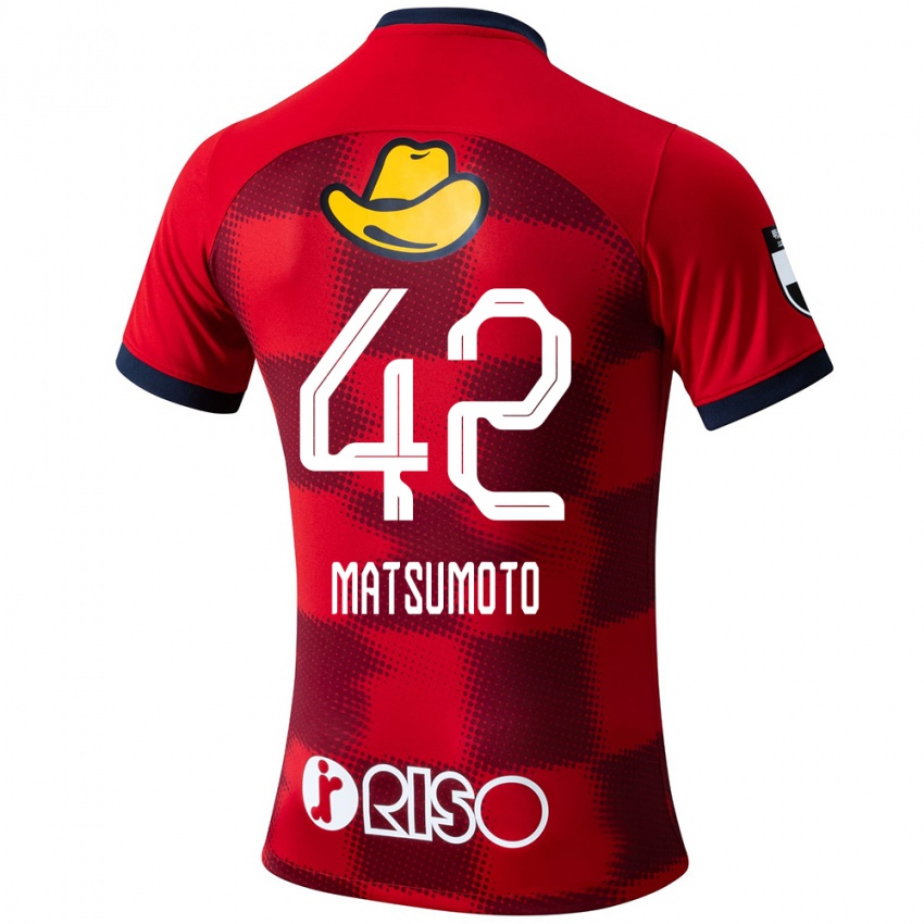 Niño Camiseta Haruto Matsumoto #42 Rojo Azul Blanco 1ª Equipación 2024/25 La Camisa