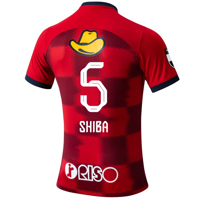 Niño Camiseta Rikuto Shiba #5 Rojo Azul Blanco 1ª Equipación 2024/25 La Camisa