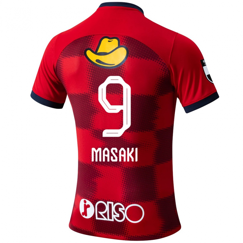 Niño Camiseta Hiroto Masaki #9 Rojo Azul Blanco 1ª Equipación 2024/25 La Camisa