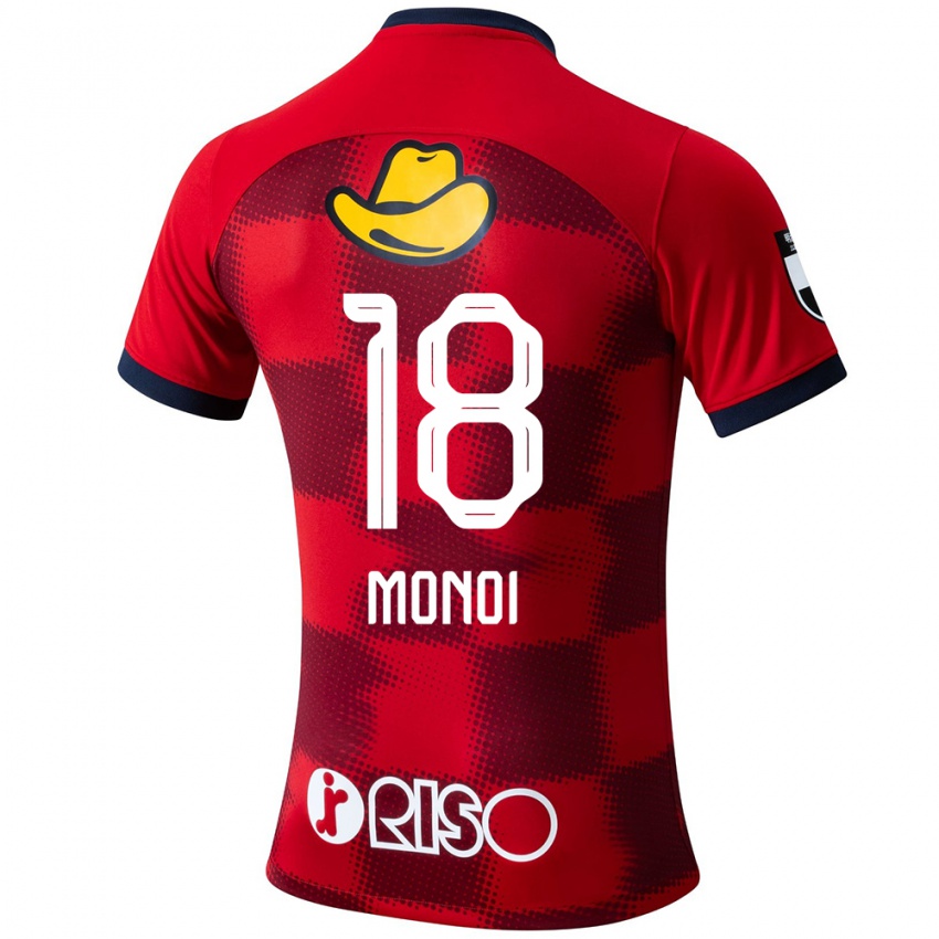 Niño Camiseta Jigen Monoi #18 Rojo Azul Blanco 1ª Equipación 2024/25 La Camisa