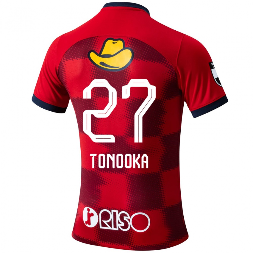 Niño Camiseta Ryota Tonooka #27 Rojo Azul Blanco 1ª Equipación 2024/25 La Camisa