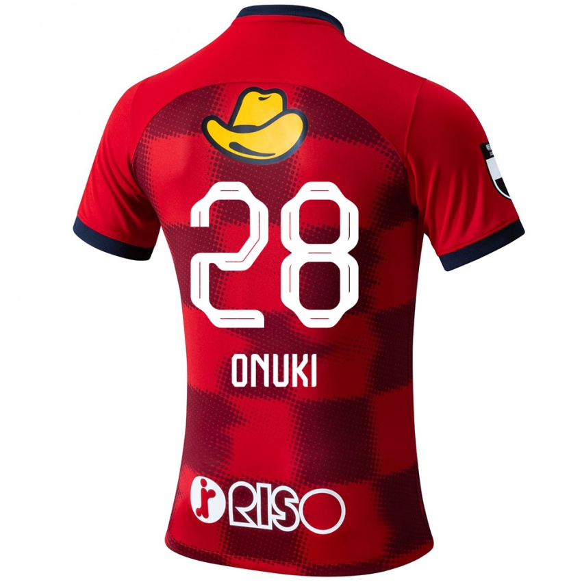 Niño Camiseta Rui Onuki #28 Rojo Azul Blanco 1ª Equipación 2024/25 La Camisa