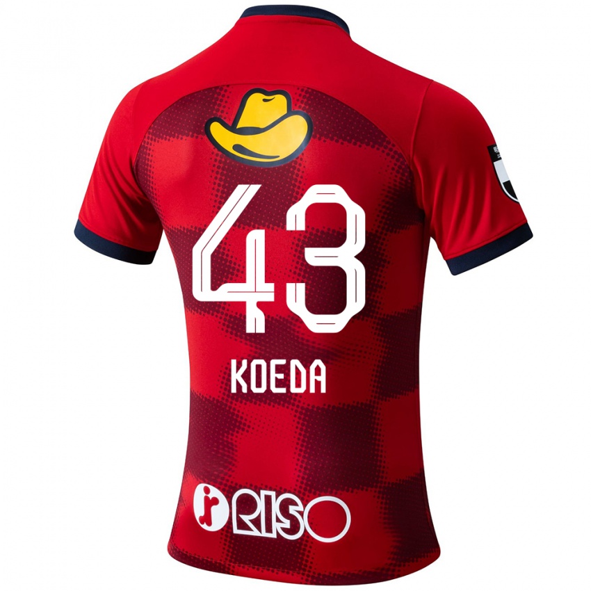 Niño Camiseta Gemma Koeda #43 Rojo Azul Blanco 1ª Equipación 2024/25 La Camisa