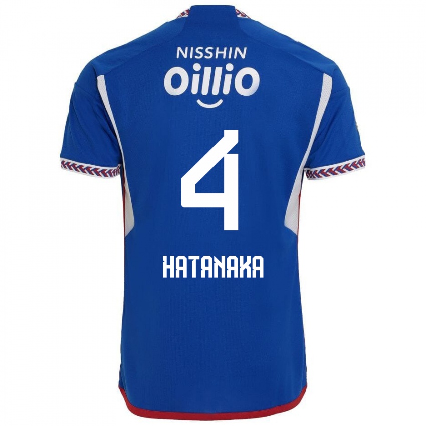 Niño Camiseta Shinnosuke Hatanaka #4 Azul Blanco Rojo 1ª Equipación 2024/25 La Camisa