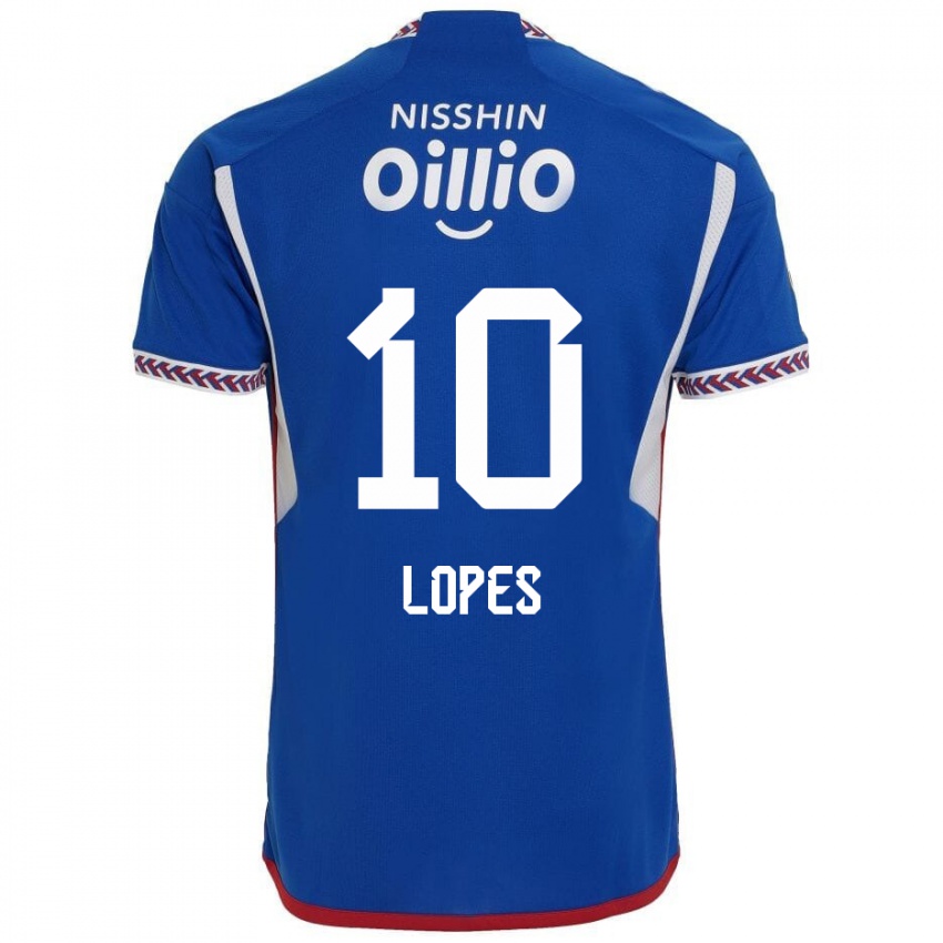 Niño Camiseta Anderson Lopes #10 Azul Blanco Rojo 1ª Equipación 2024/25 La Camisa