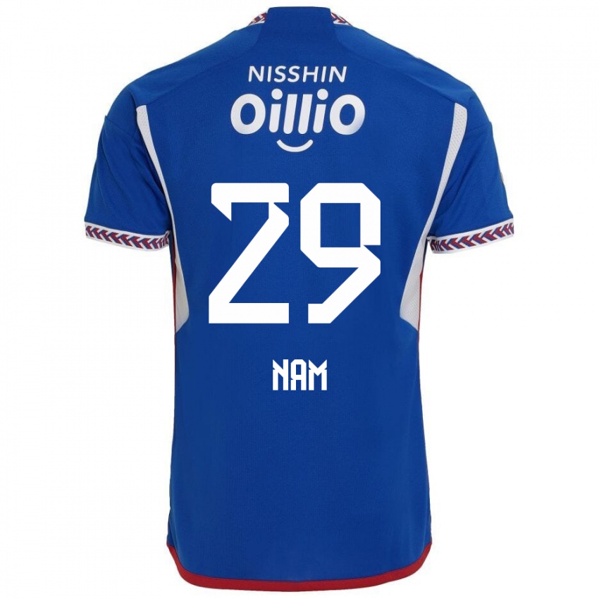 Niño Camiseta Tae-Hee Nam #29 Azul Blanco Rojo 1ª Equipación 2024/25 La Camisa