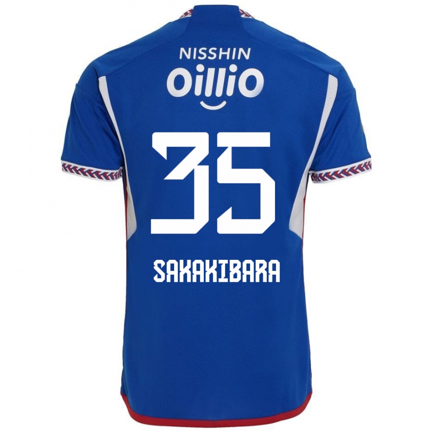 Niño Camiseta Keigo Sakakibara #35 Azul Blanco Rojo 1ª Equipación 2024/25 La Camisa