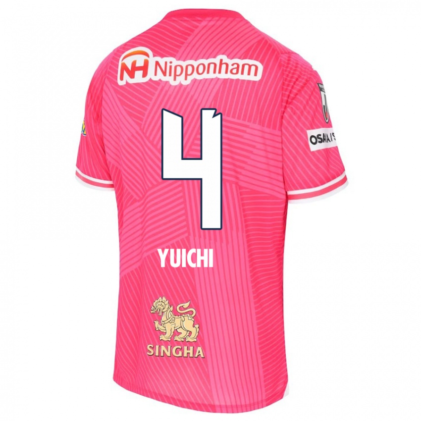 Niño Camiseta Yuichi Hirano #4 Rosa Blanco 1ª Equipación 2024/25 La Camisa