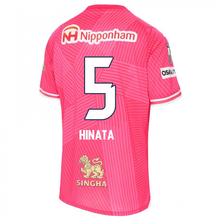 Niño Camiseta Hinata Kida #5 Rosa Blanco 1ª Equipación 2024/25 La Camisa