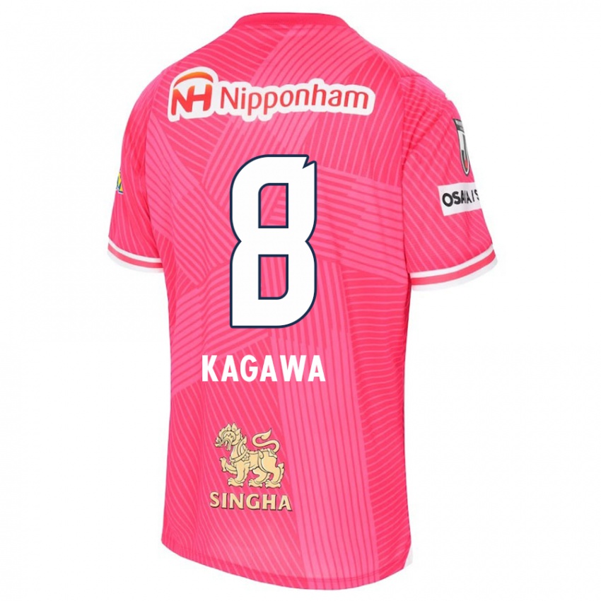 Niño Camiseta Shinji Kagawa #8 Rosa Blanco 1ª Equipación 2024/25 La Camisa