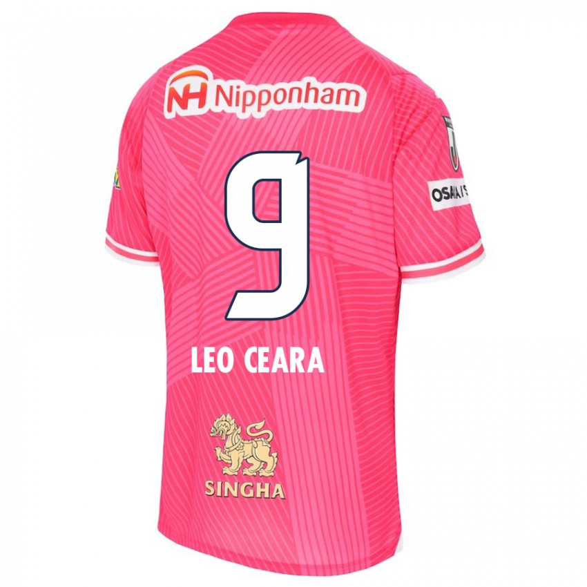 Niño Camiseta Léo Ceará #9 Rosa Blanco 1ª Equipación 2024/25 La Camisa