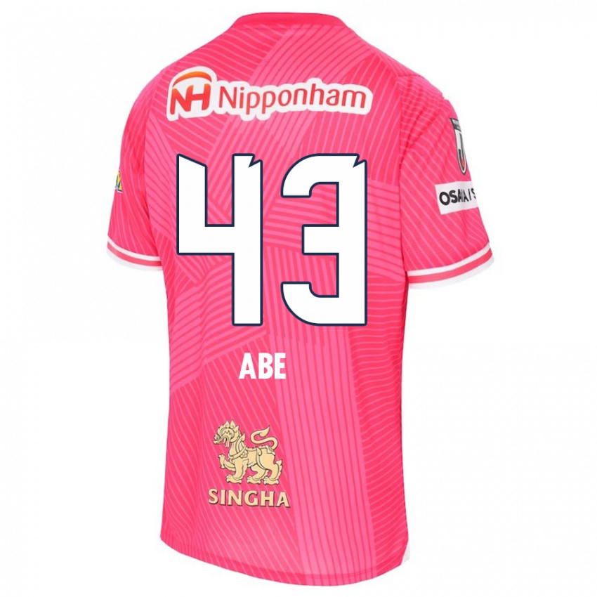 Niño Camiseta Yosei Abe #43 Rosa Blanco 1ª Equipación 2024/25 La Camisa