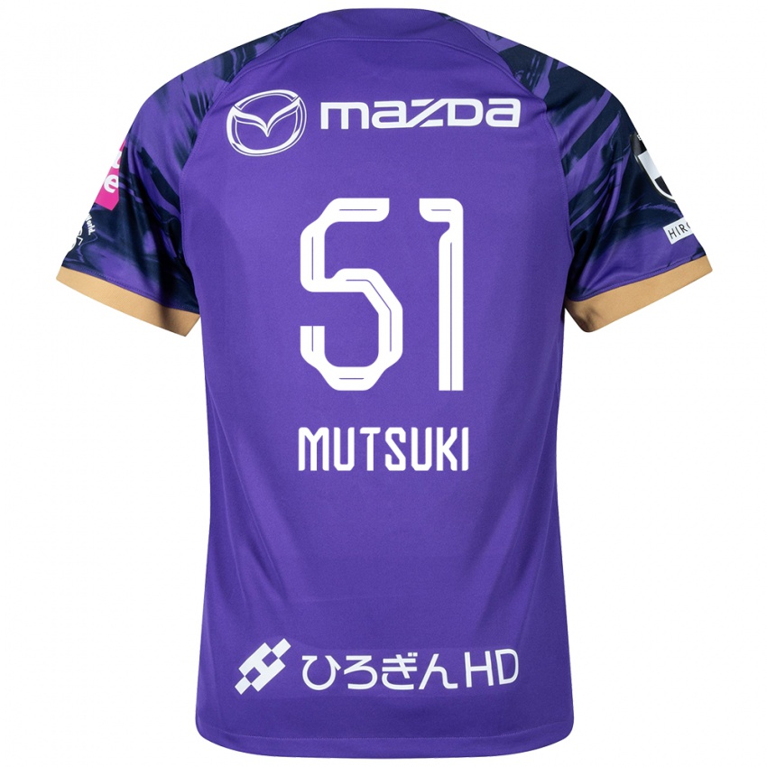 Niño Camiseta Mutsuki Kato #51 Púrpura Blanco 1ª Equipación 2024/25 La Camisa