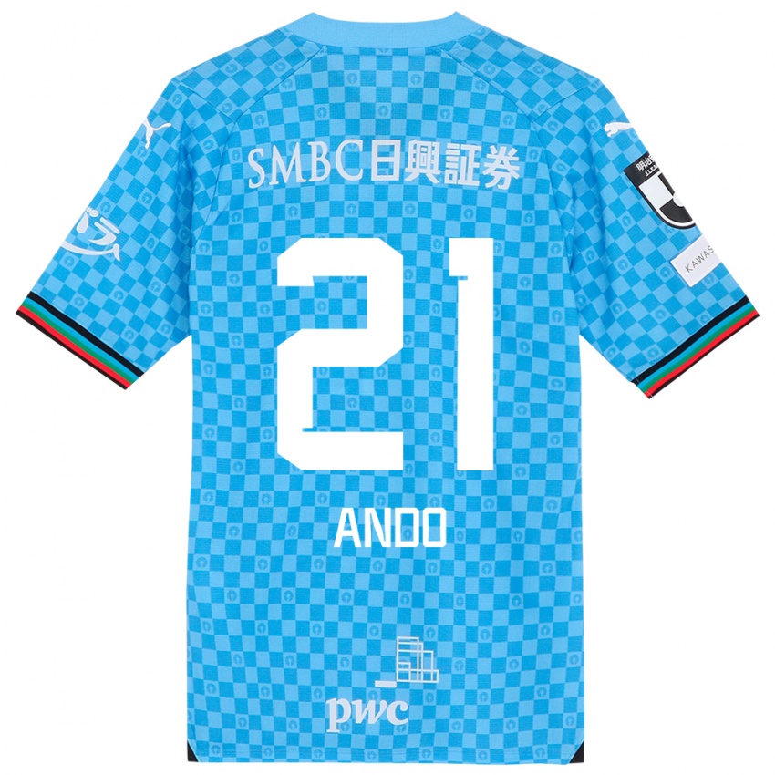 Niño Camiseta Shunsuke Ando #21 Azul Celeste 1ª Equipación 2024/25 La Camisa