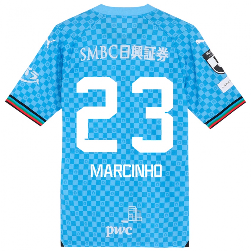 Niño Camiseta Marcinho #23 Azul Celeste 1ª Equipación 2024/25 La Camisa