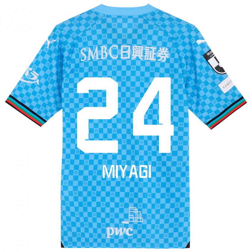 Niño Camiseta Ten Miyagi #24 Azul Celeste 1ª Equipación 2024/25 La Camisa