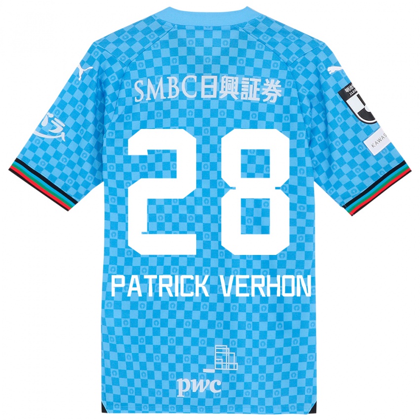 Niño Camiseta Patrick Verhon #28 Azul Celeste 1ª Equipación 2024/25 La Camisa