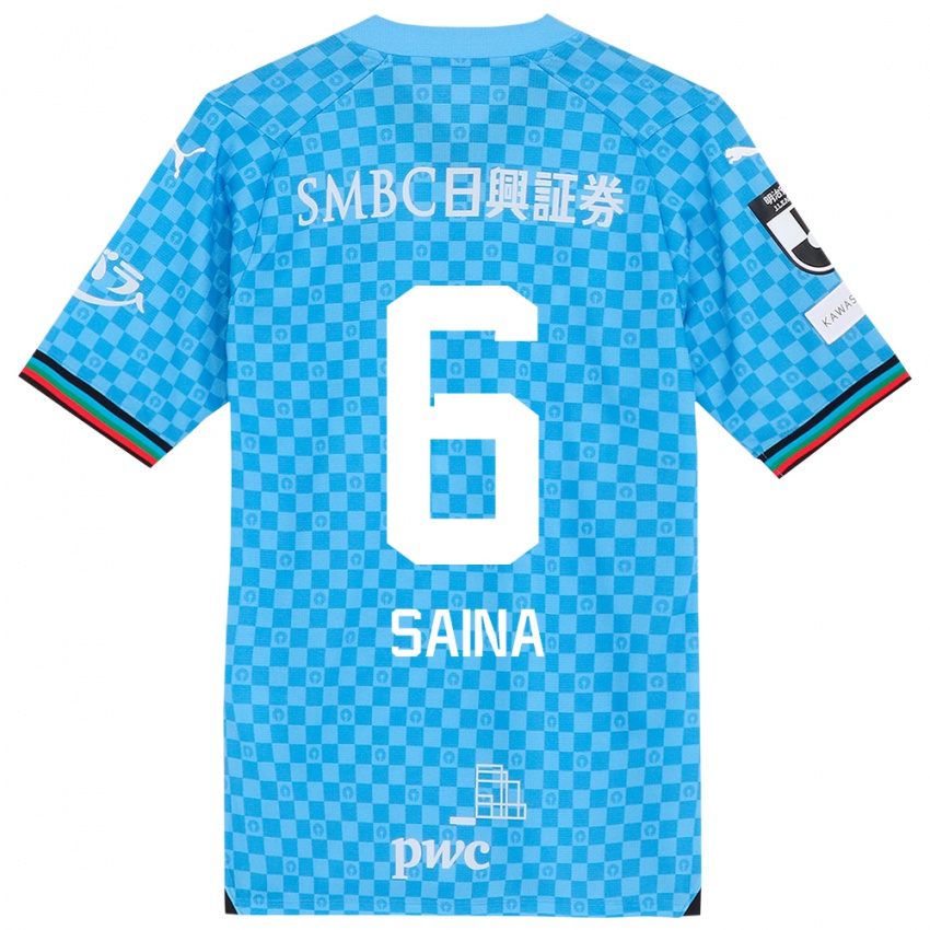 Niño Camiseta Yuta Saina #6 Azul Celeste 1ª Equipación 2024/25 La Camisa