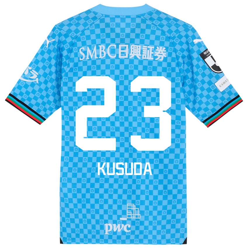 Niño Camiseta Haruki Kusuda #23 Azul Celeste 1ª Equipación 2024/25 La Camisa