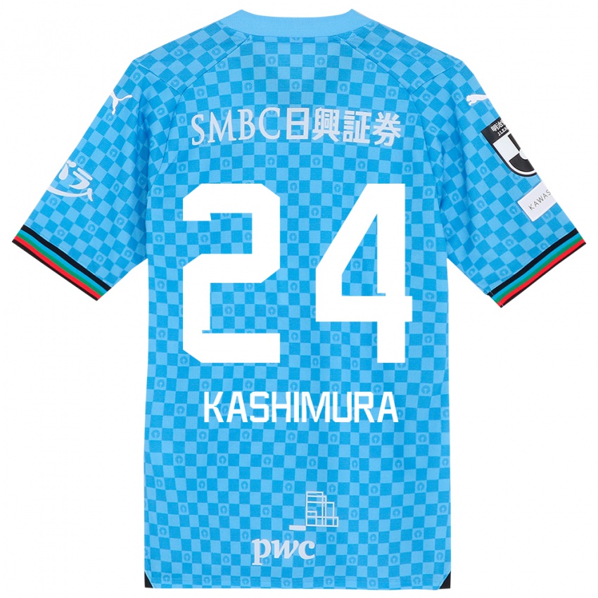 Niño Camiseta Ryota Kashimura #24 Azul Celeste 1ª Equipación 2024/25 La Camisa