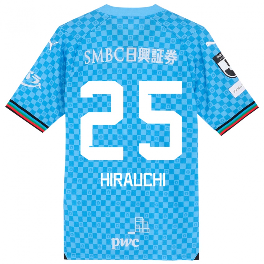 Niño Camiseta Issei Hirauchi #25 Azul Celeste 1ª Equipación 2024/25 La Camisa