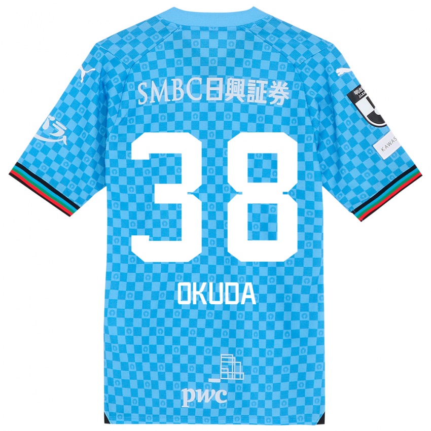 Niño Camiseta Yuma Okuda #38 Azul Celeste 1ª Equipación 2024/25 La Camisa