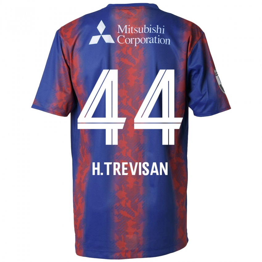 Niño Camiseta Henrique Trevisan #44 Azul Rojo 1ª Equipación 2024/25 La Camisa