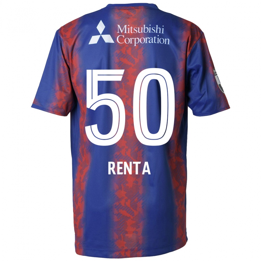 Niño Camiseta Renta Higashi #50 Azul Rojo 1ª Equipación 2024/25 La Camisa