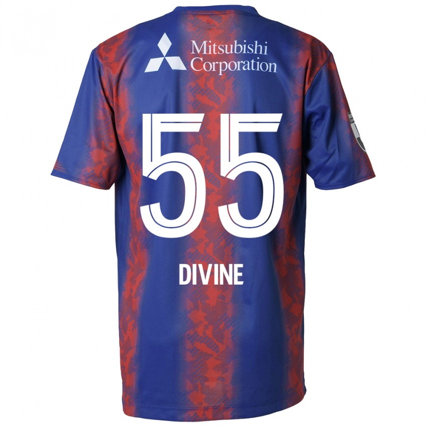 Niño Camiseta Divine Chinedu Otani #55 Azul Rojo 1ª Equipación 2024/25 La Camisa