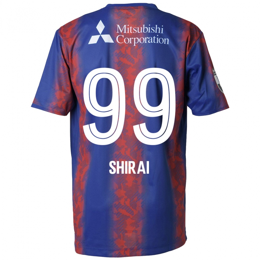 Niño Camiseta Kosuke Shirai #99 Azul Rojo 1ª Equipación 2024/25 La Camisa