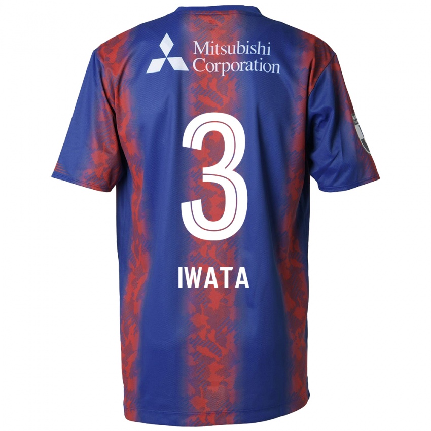 Niño Camiseta Yuki Iwata #3 Azul Rojo 1ª Equipación 2024/25 La Camisa