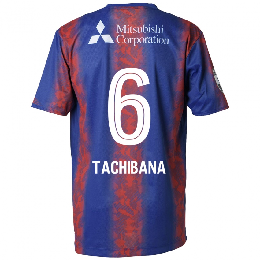 Niño Camiseta Keigo Tachibana #6 Azul Rojo 1ª Equipación 2024/25 La Camisa