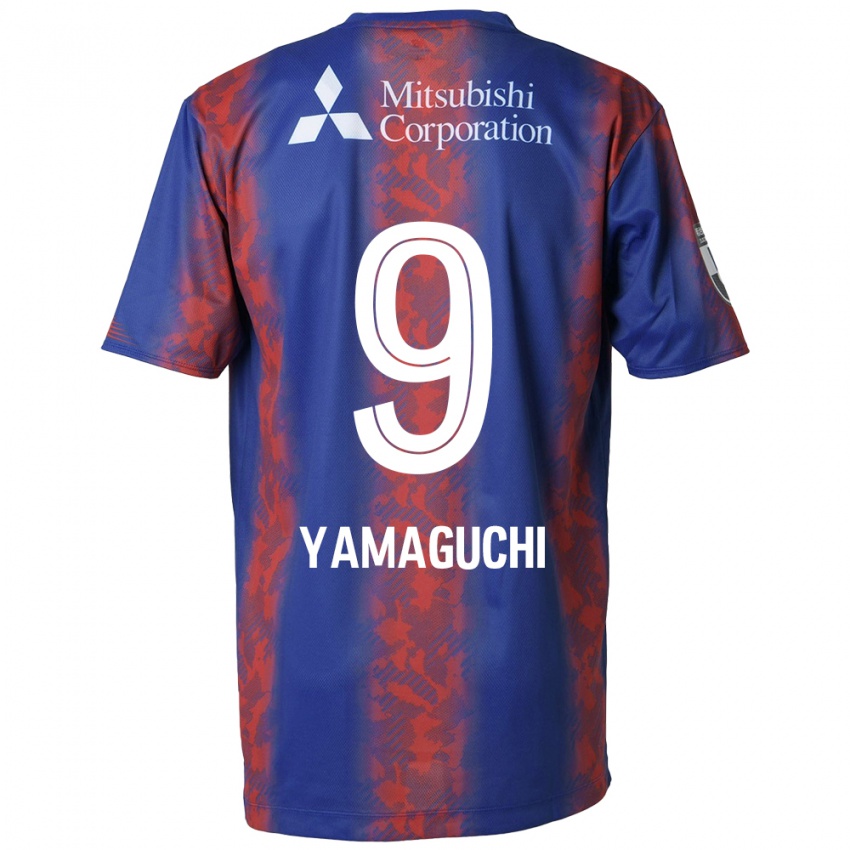 Niño Camiseta Taiyo Yamaguchi #9 Azul Rojo 1ª Equipación 2024/25 La Camisa