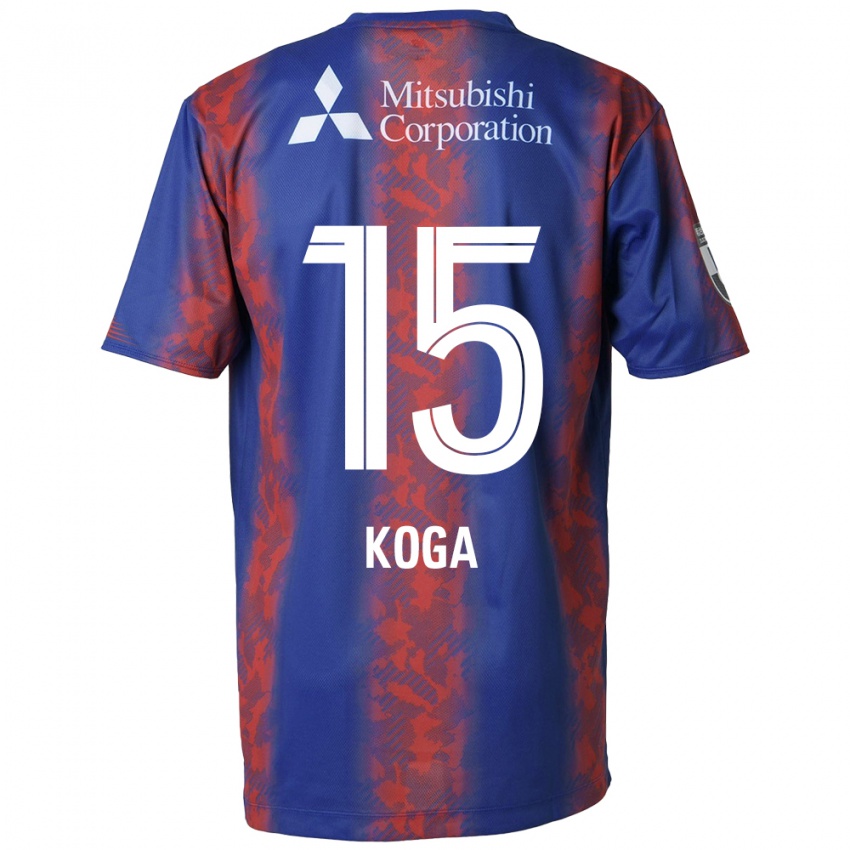 Niño Camiseta Shun Koga #15 Azul Rojo 1ª Equipación 2024/25 La Camisa