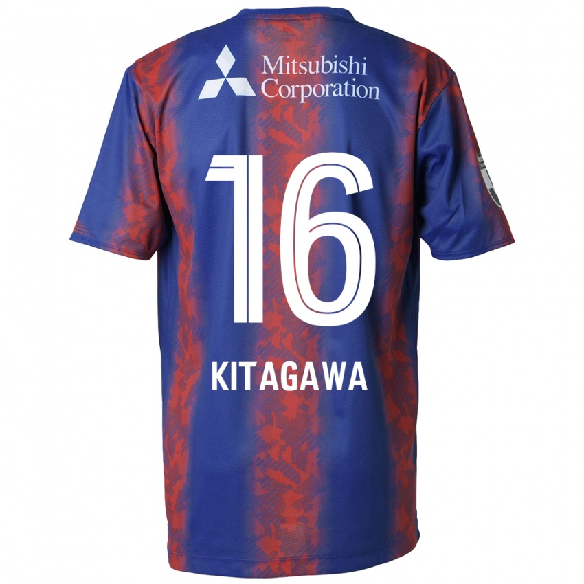 Niño Camiseta Rento Kitagawa #16 Azul Rojo 1ª Equipación 2024/25 La Camisa