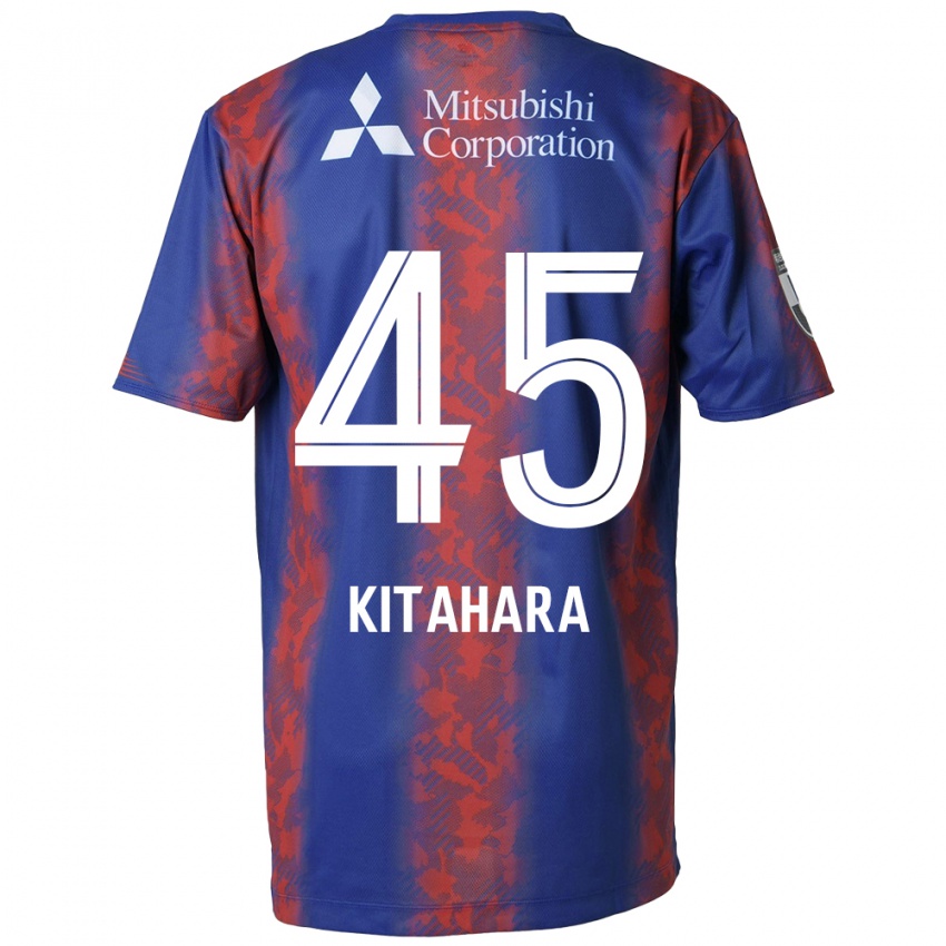 Niño Camiseta Maki Kitahara #45 Azul Rojo 1ª Equipación 2024/25 La Camisa