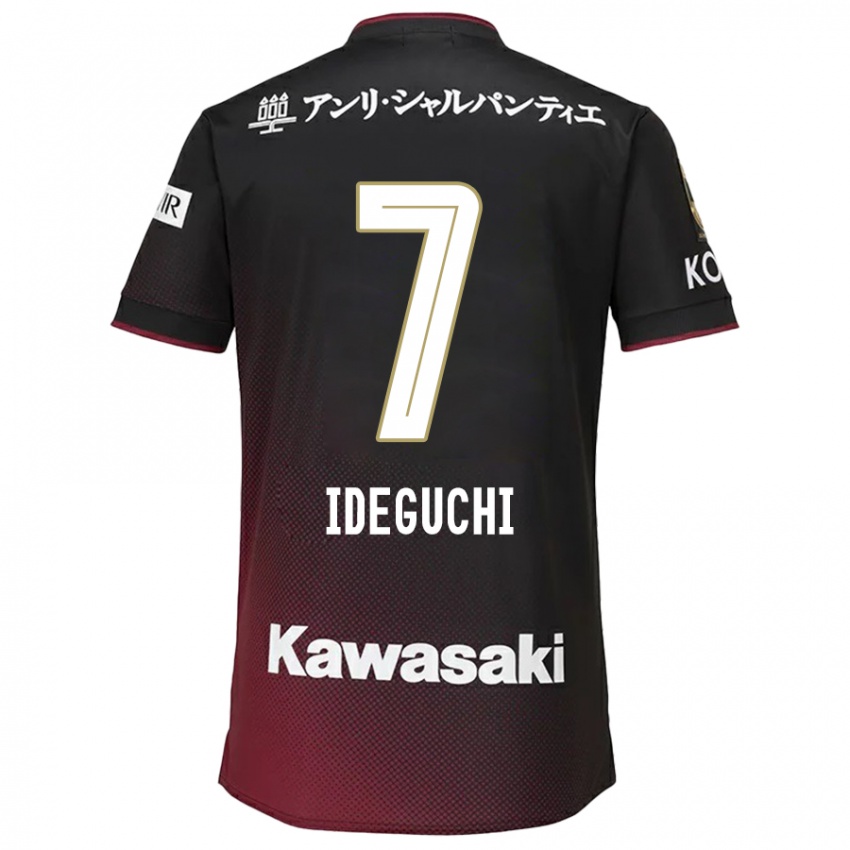 Niño Camiseta Yosuke Ideguchi #7 Negro Rojo 1ª Equipación 2024/25 La Camisa