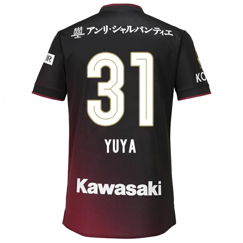 Niño Camiseta Yuya Nakasaka #31 Negro Rojo 1ª Equipación 2024/25 La Camisa